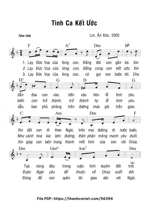 Tình ca kết ước - Lm. Ân Đức - trang 1