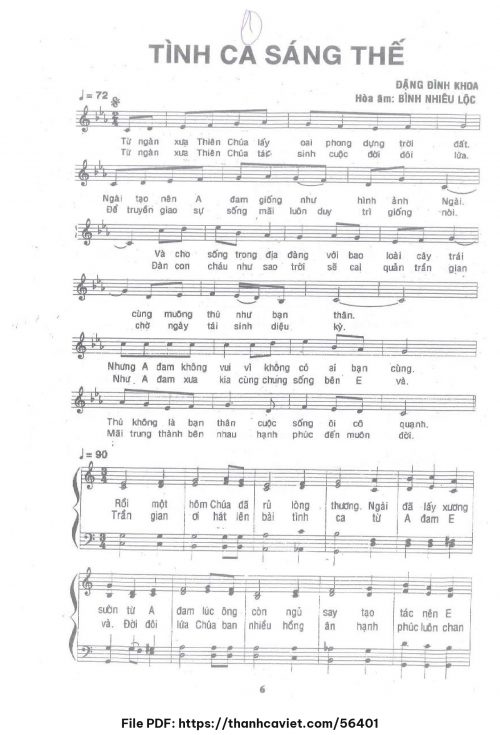 Tình ca sáng thế - Đặng Đình Khoa - trang 1