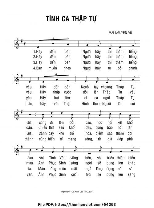 Tình ca Thập tự - Mai Nguyên Vũ - trang 1