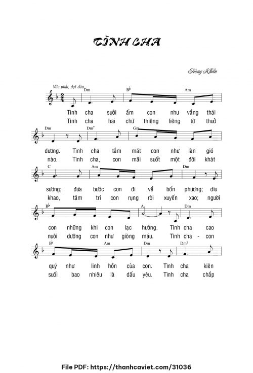Tình cha - Lm. Trọng Khẩn - trang 1
