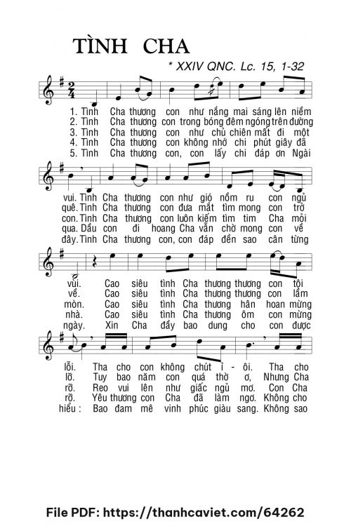 Tình Cha - Lm. La Thập Tự - trang 1