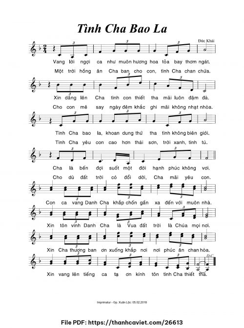 Tình Cha bao la - Đức Khải - trang 1