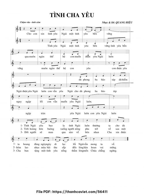 Tình Cha yêu - Quang Hiệu - trang 1
