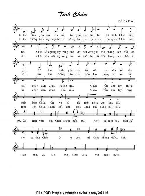 Tình Chúa - Đỗ Thi Thức - trang 1