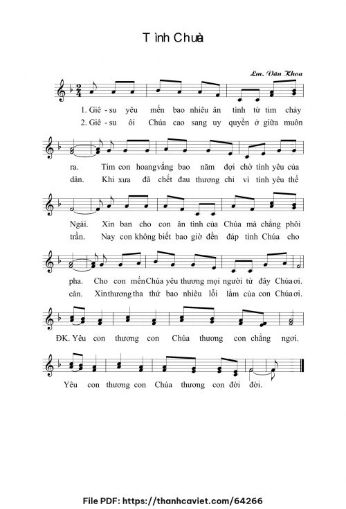 Tình Chúa - Lm. Văn Khoa - trang 1