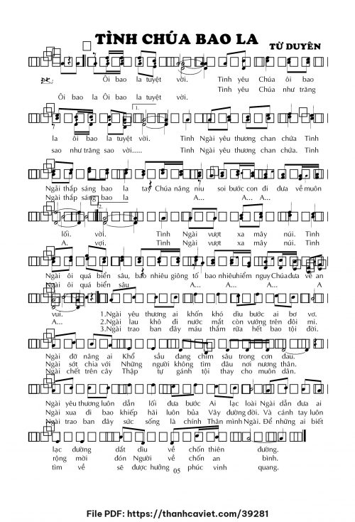 Tình Chúa bao la - Lm. Từ Duyên - trang 1