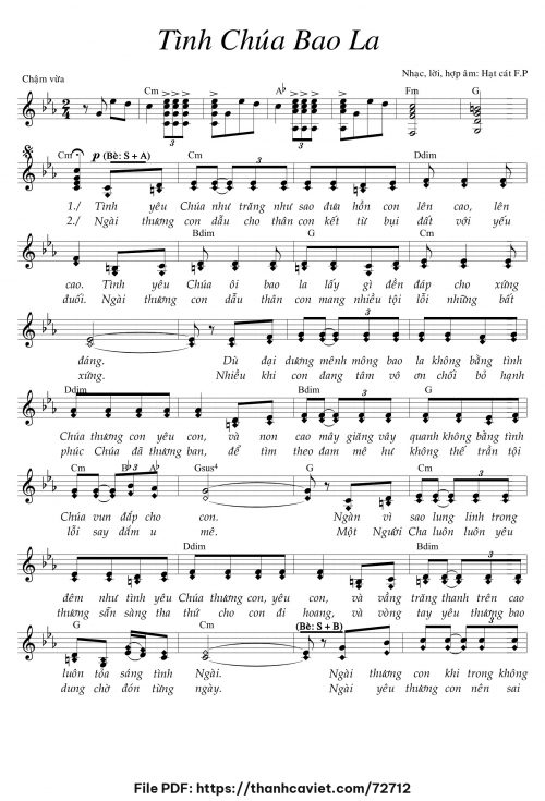 Tình Chúa bao la - Hạt Cát - trang 1