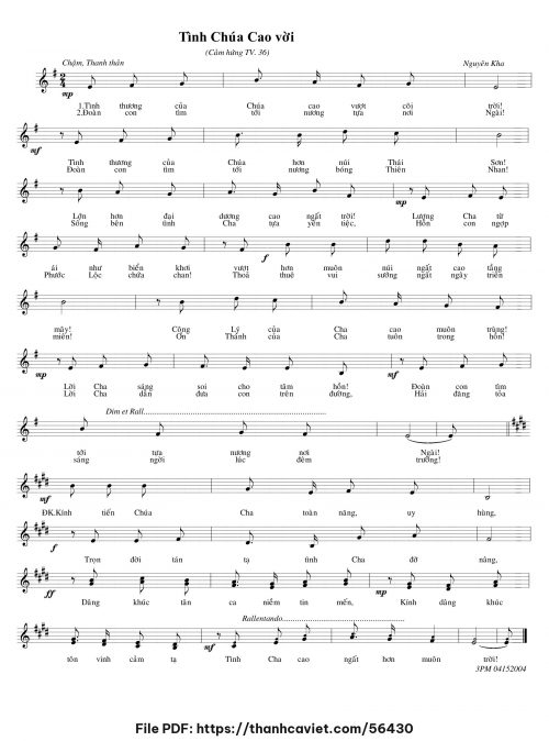 Tình Chúa cao vời - Nguyên Kha - trang 1