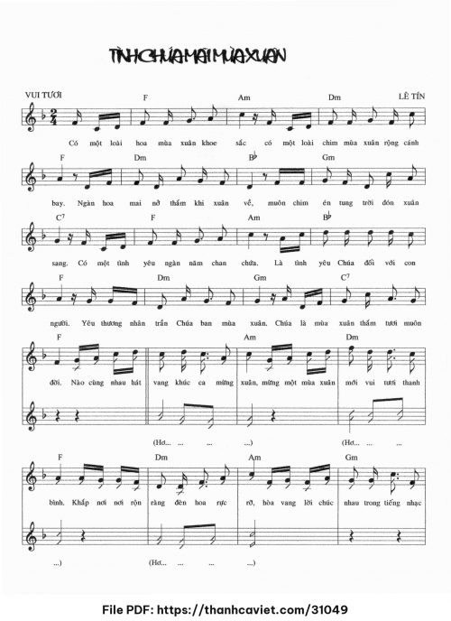 Tình Chúa mãi mùa xuân - Lê Tín - trang 1