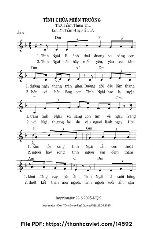 Tình Chúa miên trường - Lm. Mi Trầm - trang 1