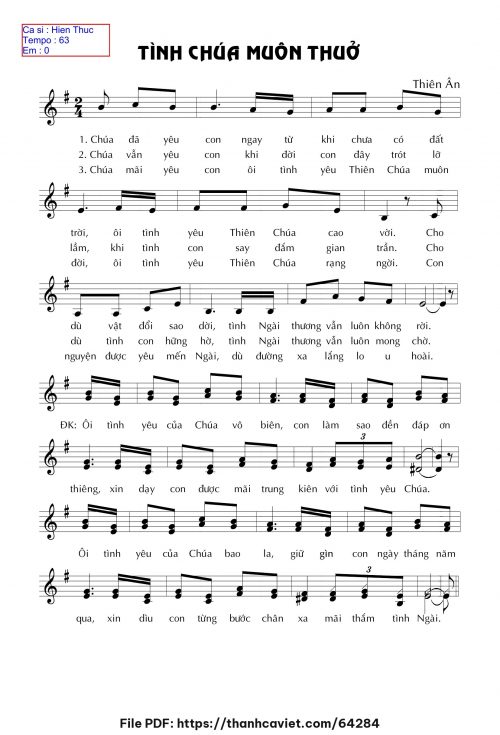 Tình Chúa muôn thuở - Lm. Thiên Ân - trang 1