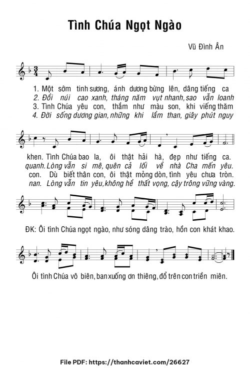 Tình Chúa ngọt ngào - Vũ Đình Ân - trang 1