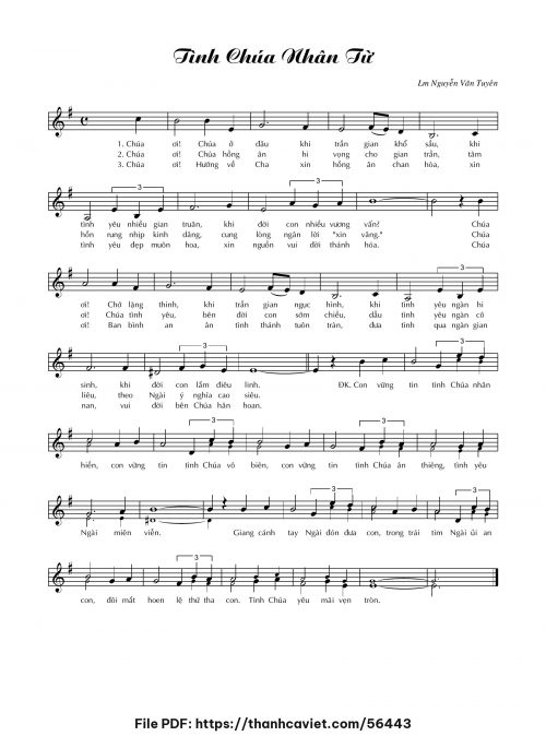 Tình Chúa nhân từ - Lm. Nguyễn Văn Tuyên - trang 1