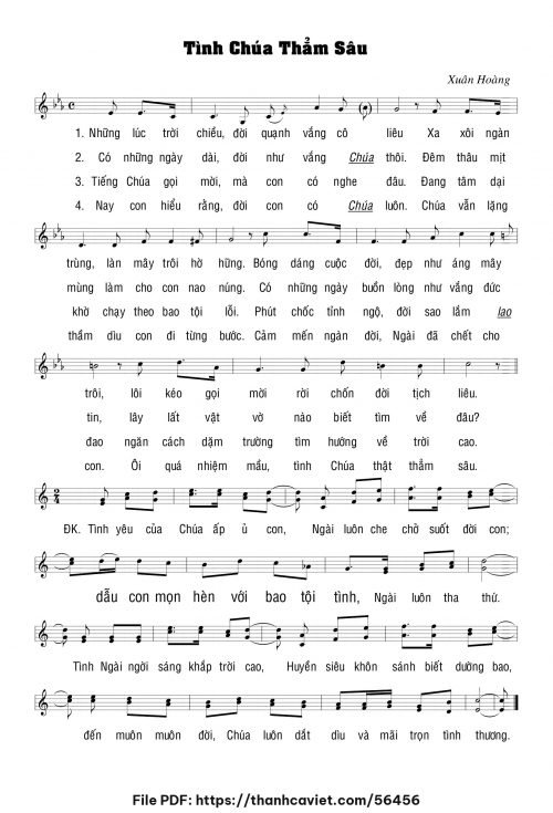 Tình Chúa thẳm sâu - Xuân Hoàng, O.Cist - trang 1