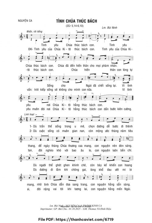 Tình Chúa thúc bách - Lm. Bùi Ninh - trang 1