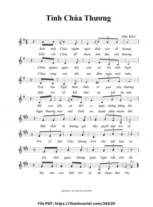 Tình Chúa thương - Đức Khải - trang 1