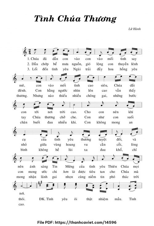Tình Chúa thương - Lữ Hành - trang 1