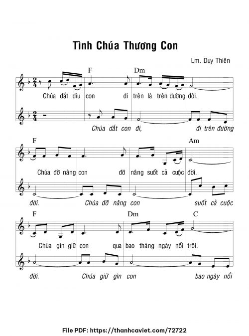 Tình Chúa thương con - Lm. Duy Thiên - trang 1