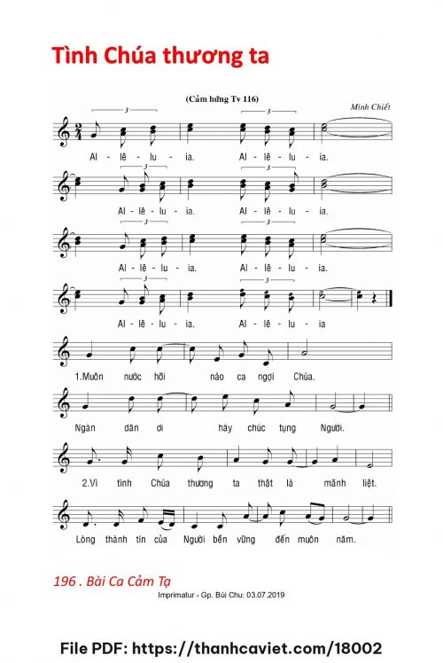 Tình Chúa thương ta - Lm. Minh Chiết - trang 1