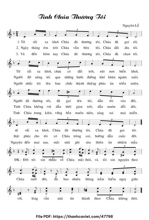 Tình Chúa thương tôi - Lm. Nguyên Lễ - trang 1