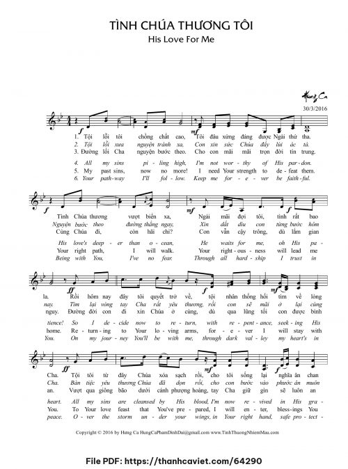 Tình Chúa thương tôi - Hưng Ca - trang 1