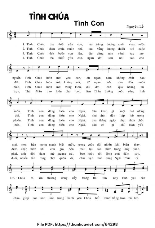 Tình Chúa tình con - Lm. Nguyên Lễ - trang 1