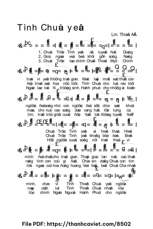Tình Chúa yêu - Lm. Thiên Ân XL - trang 1