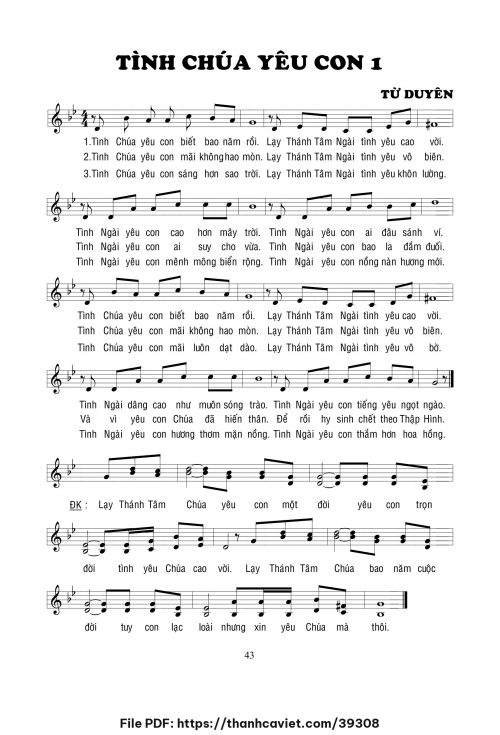 Tình Chúa yêu con 1 - Lm. Từ Duyên - trang 1