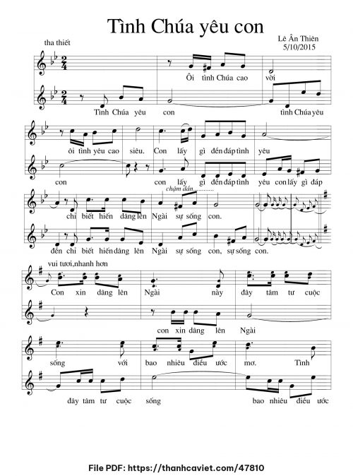Tình Chúa yêu con - Lê Ân Thiên - trang 1