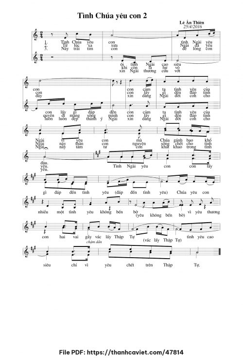 Tình Chúa yêu con 2 - Lê Ân Thiên - trang 1