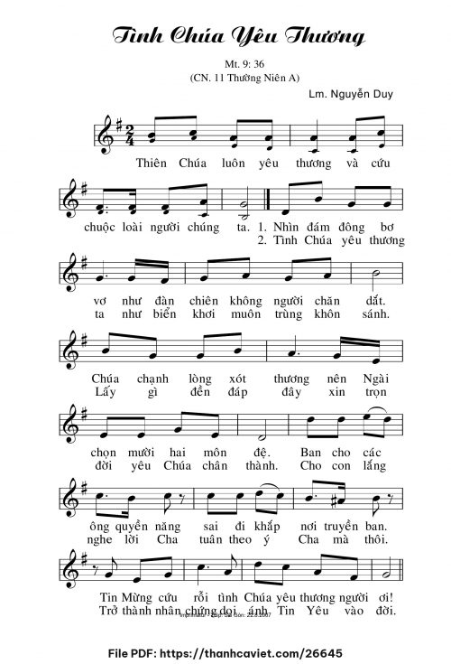 Tình Chúa yêu thương - Lm. Nguyễn Duy - trang 1