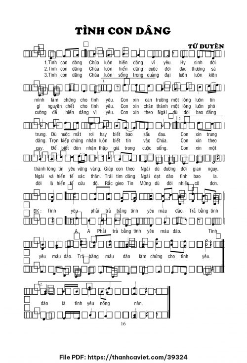 Tình con dâng - Lm. Từ Duyên - trang 1