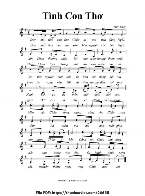 Tình con thơ - Đức Khải - trang 1