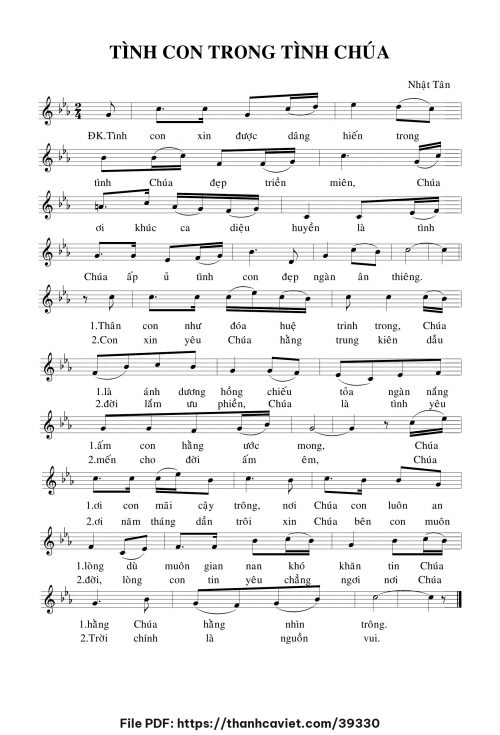 Tình con trong tình Chúa - Nhật Tân - trang 1