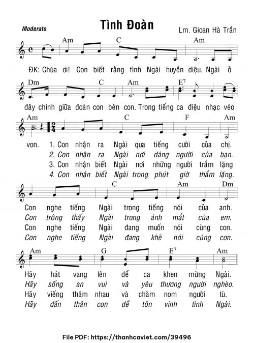 Tình đoàn - Lm. Gioan Hà Trần - trang 1