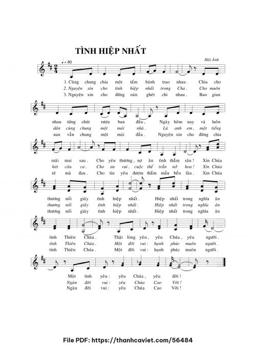 Tình hiệp nhất - Hải Ánh - trang 1