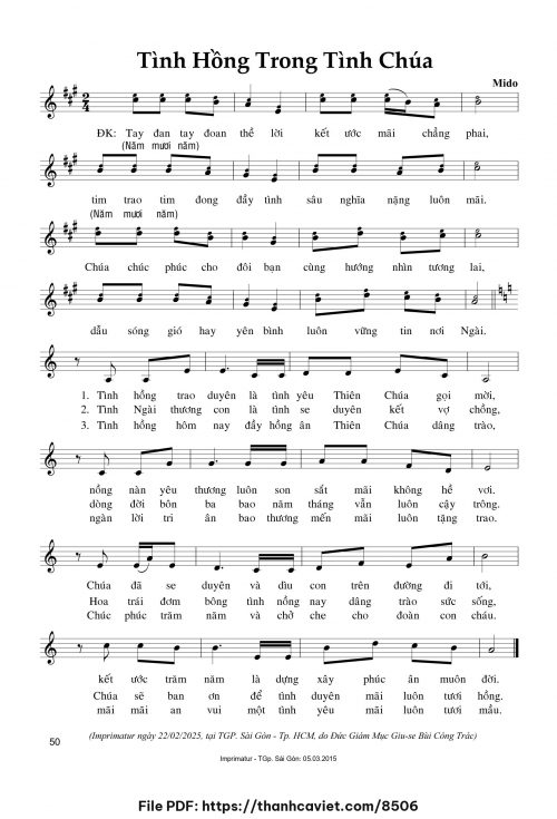 Tình hồng trong tình Chúa - Mido - trang 1