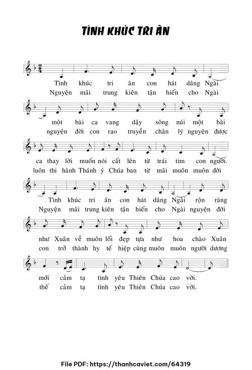 Tình khúc tri ân - Chưa biết - trang 1