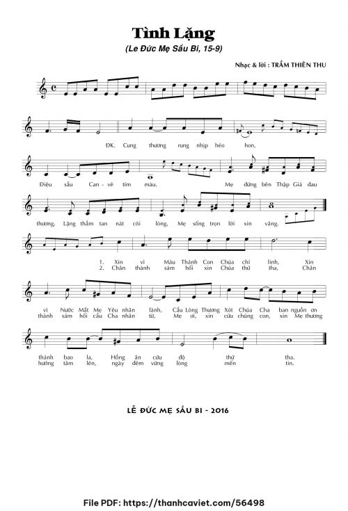 Tình lặng - Trầm Thiên Thu - trang 1