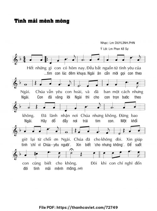 Tình mãi mênh mông - Lm. DUYLINH.PHN - trang 1