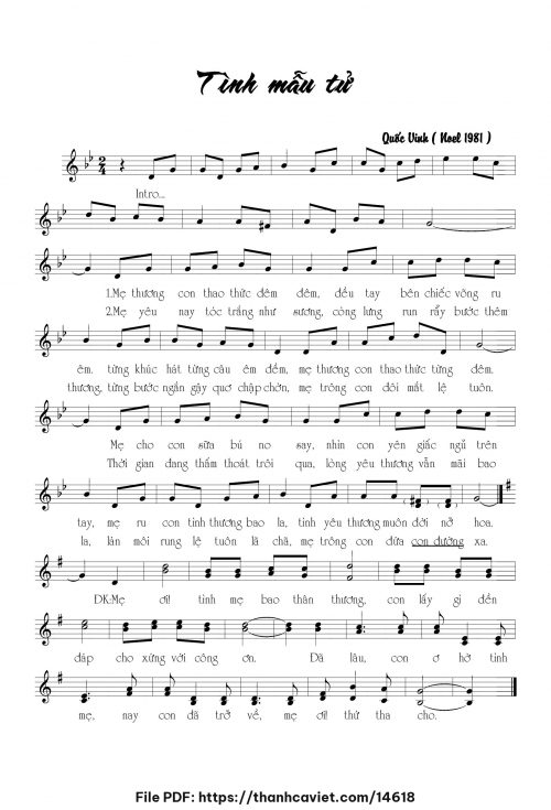 Tình mẫu tử - Quốc Vinh - trang 1