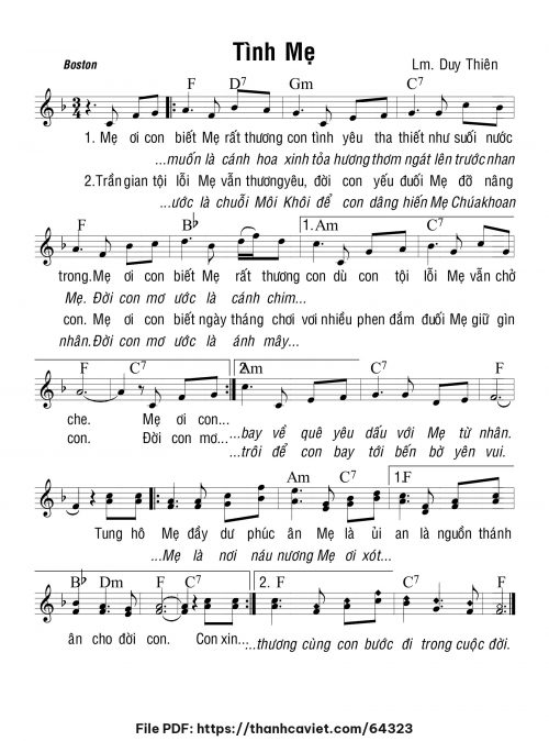 Tình mẹ - Lm. Duy Thiên - trang 1