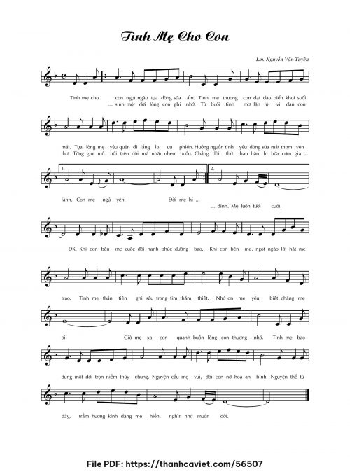 Tình mẹ cho con - Lm. Nguyễn Văn Tuyên - trang 1