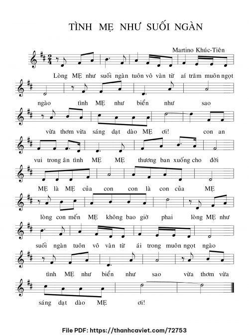 Tình Mẹ như suối ngàn - Martino Khúc Tiên - trang 1