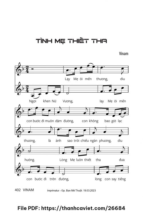 Tình Mẹ thiết tha - Vinam - trang 1