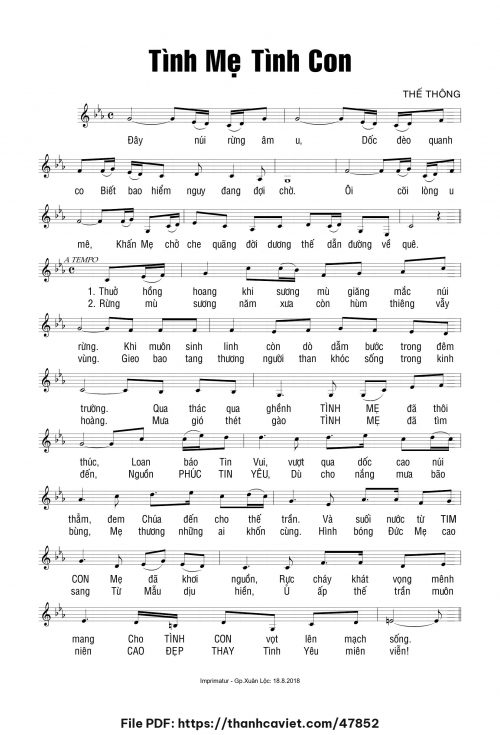 Tình Mẹ tình con - Thế Thông - trang 1