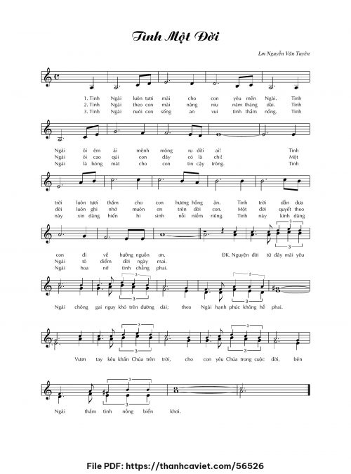 Tình một đời - Lm. Nguyễn Văn Tuyên - trang 1