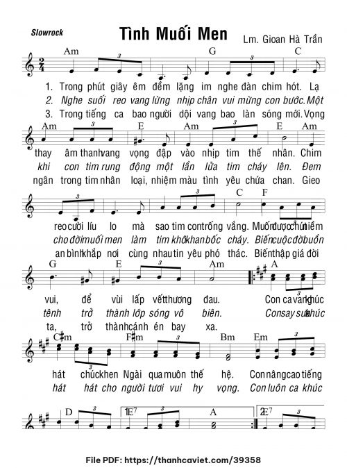 Tình muối men - Lm. Gioan Hà Trần - trang 1
