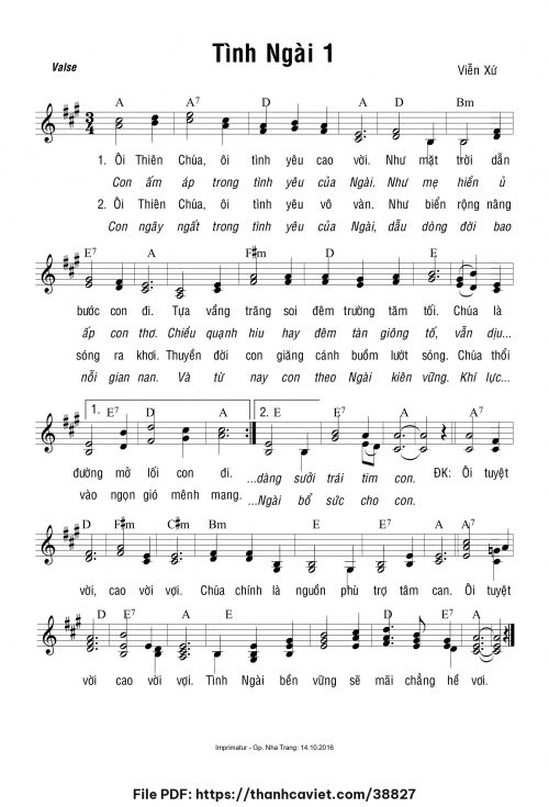 Tình Ngài 1 - Viễn Xứ - trang 1
