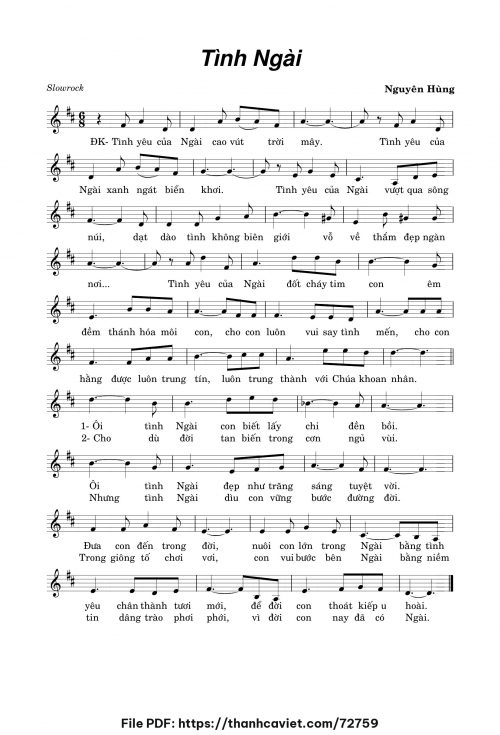 Tình Ngài - Nguyễn Hùng Lân - trang 1